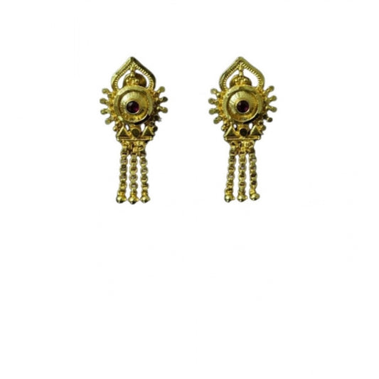 Pack of_2 Brass Gold-Plated Earrings