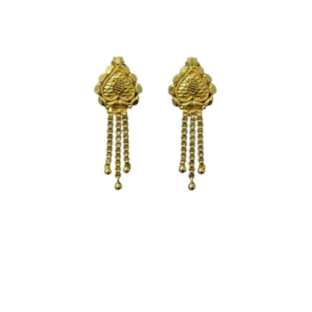 pack of_2 brass gold-plated earrings