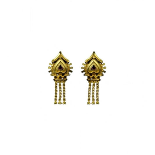 Pack of_2 Brass Gold-Plated Earrings