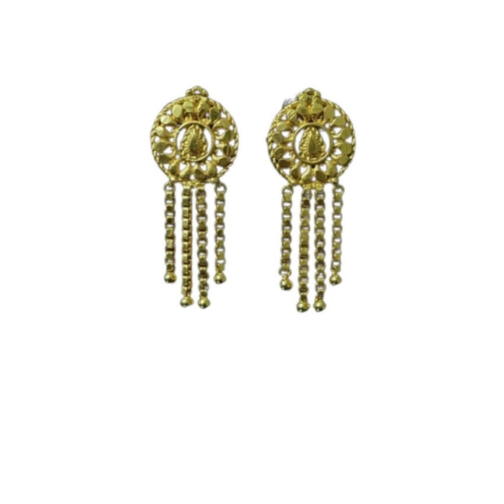 pack of_2 brass gold-plated earrings