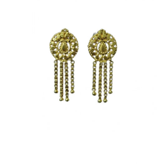 Pack of_2 Brass Gold-Plated Earrings
