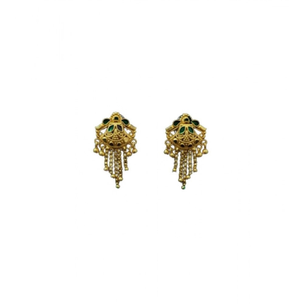 pack of_2 brass gold-plated earrings