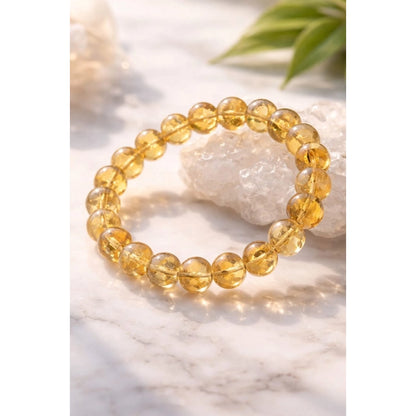 Natural Crystal 8mm Citrine Bracelet