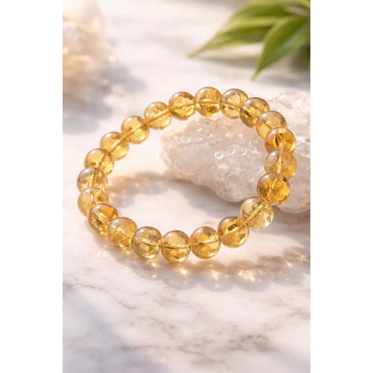 Natural Crystal 8mm Citrine Bracelet