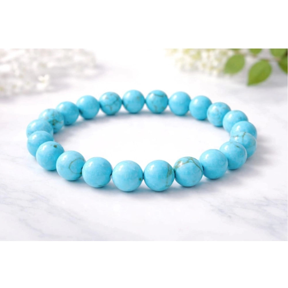 natural crystal 8mm turquoise bracelet