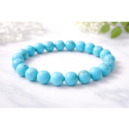 Natural Crystal 8mm Turquoise Bracelet