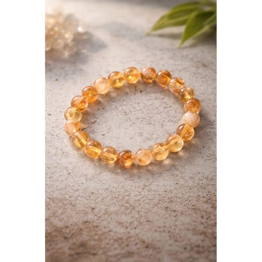 natural crystal 8mm citrine bracelet