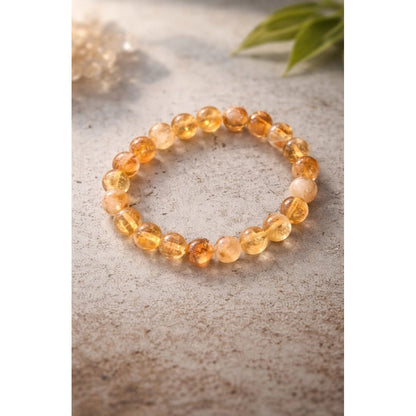 Natural Crystal 8mm Citrine Bracelet