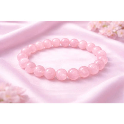 Natural Crystal 8mm Rose Quartz Bracelet