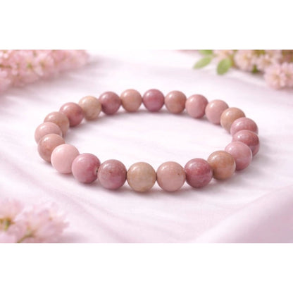 Natural Crystal 8mm Rhodonite Bracelet