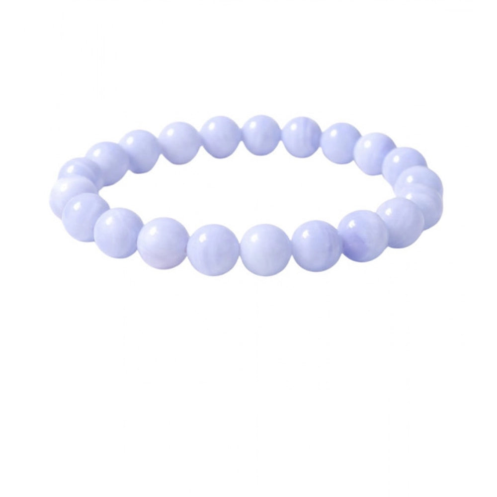 natural crystal 8mm bluelace agate bracelet