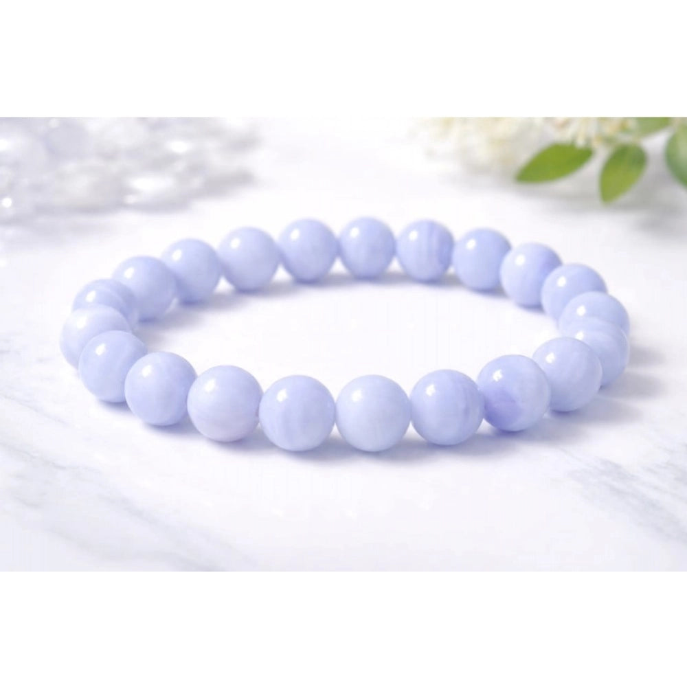 natural crystal 8mm bluelace agate bracelet