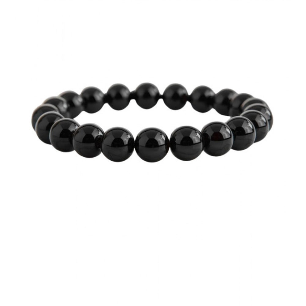 natural crystal 8mm black obsidian bracelet