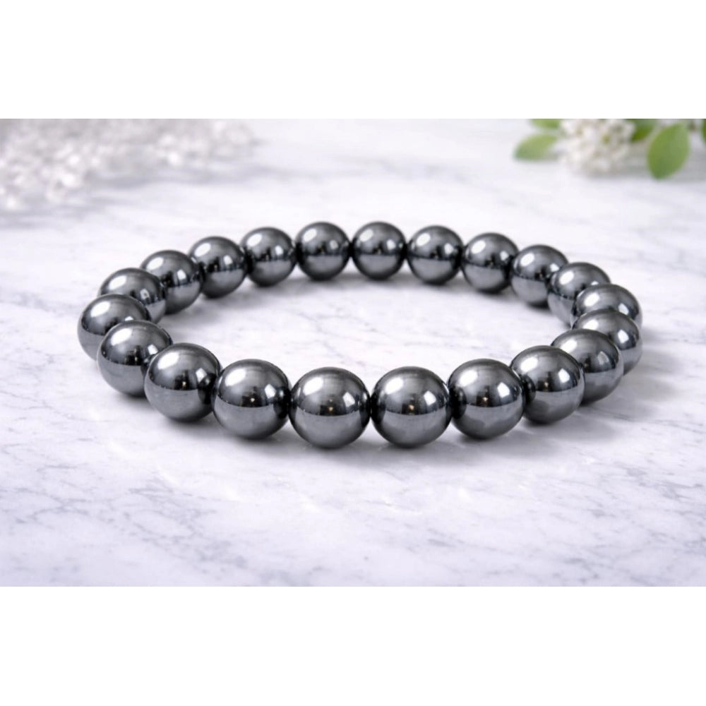 natural crystal 8mm hematite bracelet