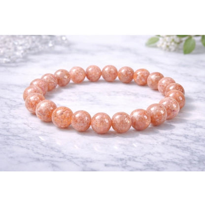 Natural Crystal 8mm Sunstone Bracelet