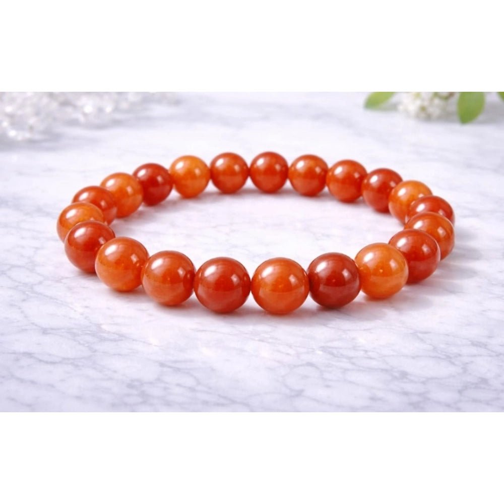 natural crystal 8mm carnelian bracelet