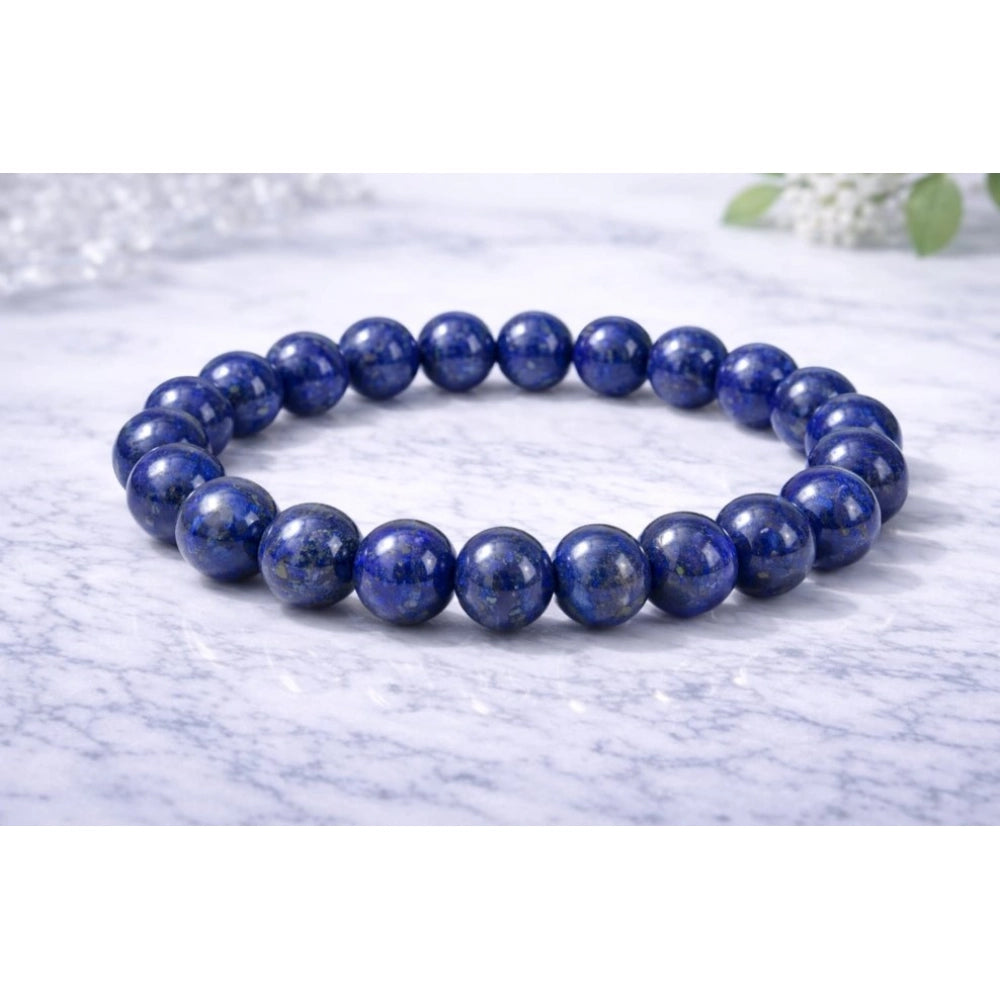 natural crystal 8mm lapis lazuli bracelet