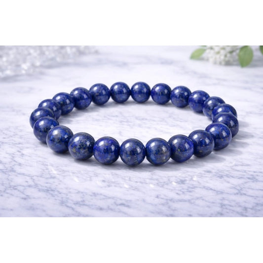 Natural Crystal 8mm Lapis Lazuli Bracelet