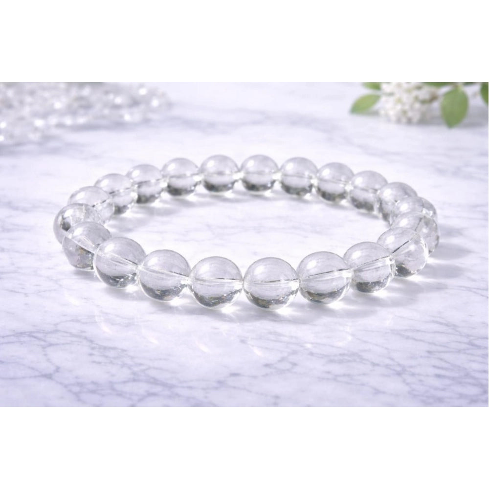 natural crystal 8mm clear quartz bracelet