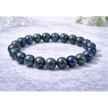 Natural Crystal 8mm Azurite Bracelet