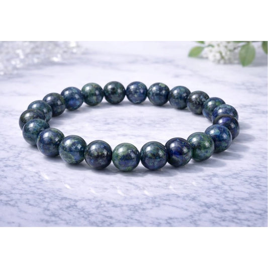 Natural Crystal 8mm Azurite Bracelet