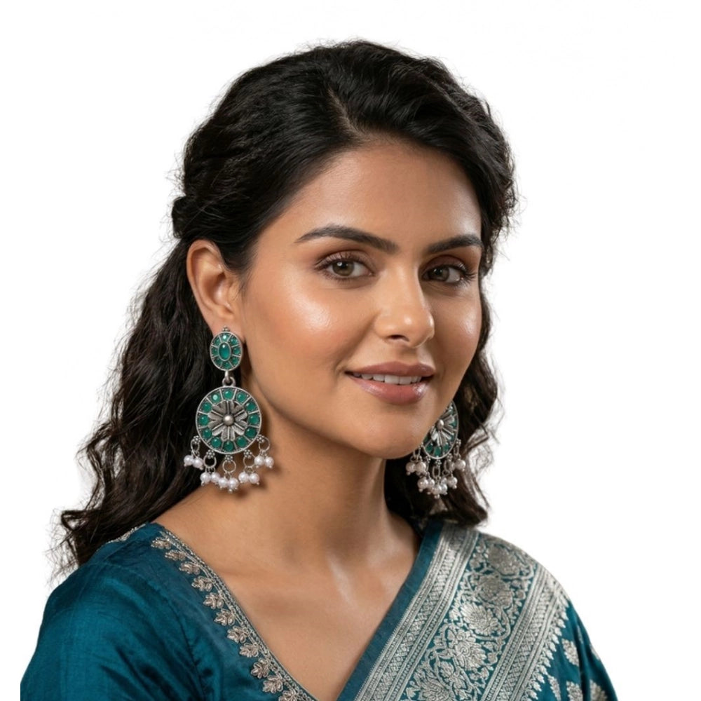 zinc alloy gold plated chandbali earrings