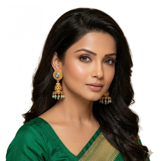Pack Of 2 Zinc Alloy Gold Plated Jhumka Earrings