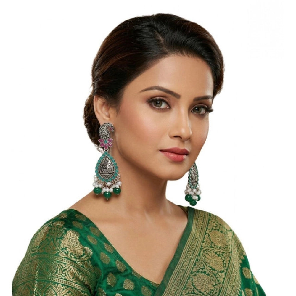 zinc alloy gold plated chandbali earrings