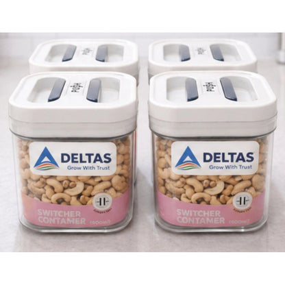 Airtight Storage Container — 500 ml, Set of 4 (White)