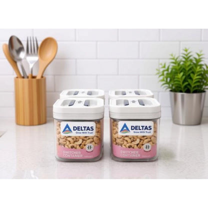 Airtight Storage Container — 500 ml, Set of 4 (White)