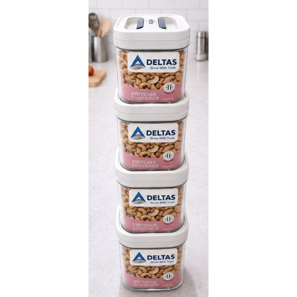 Airtight Storage Container — 1.25 L, Set of 4 (White)