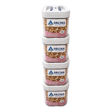 Airtight Storage Container — 1.25 L, Set of 4 (White)