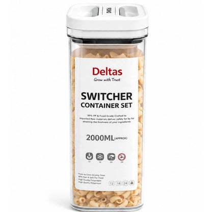 Airtight Storage Container — 2 L, Single Container (White)