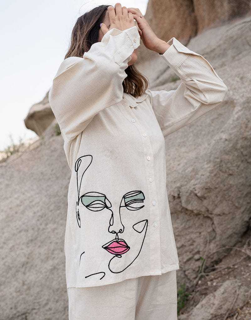 Women's Cotton Embroidery Co-Ord Set | Casual Wear Pant Top Set | Fancy Co-Ord Set