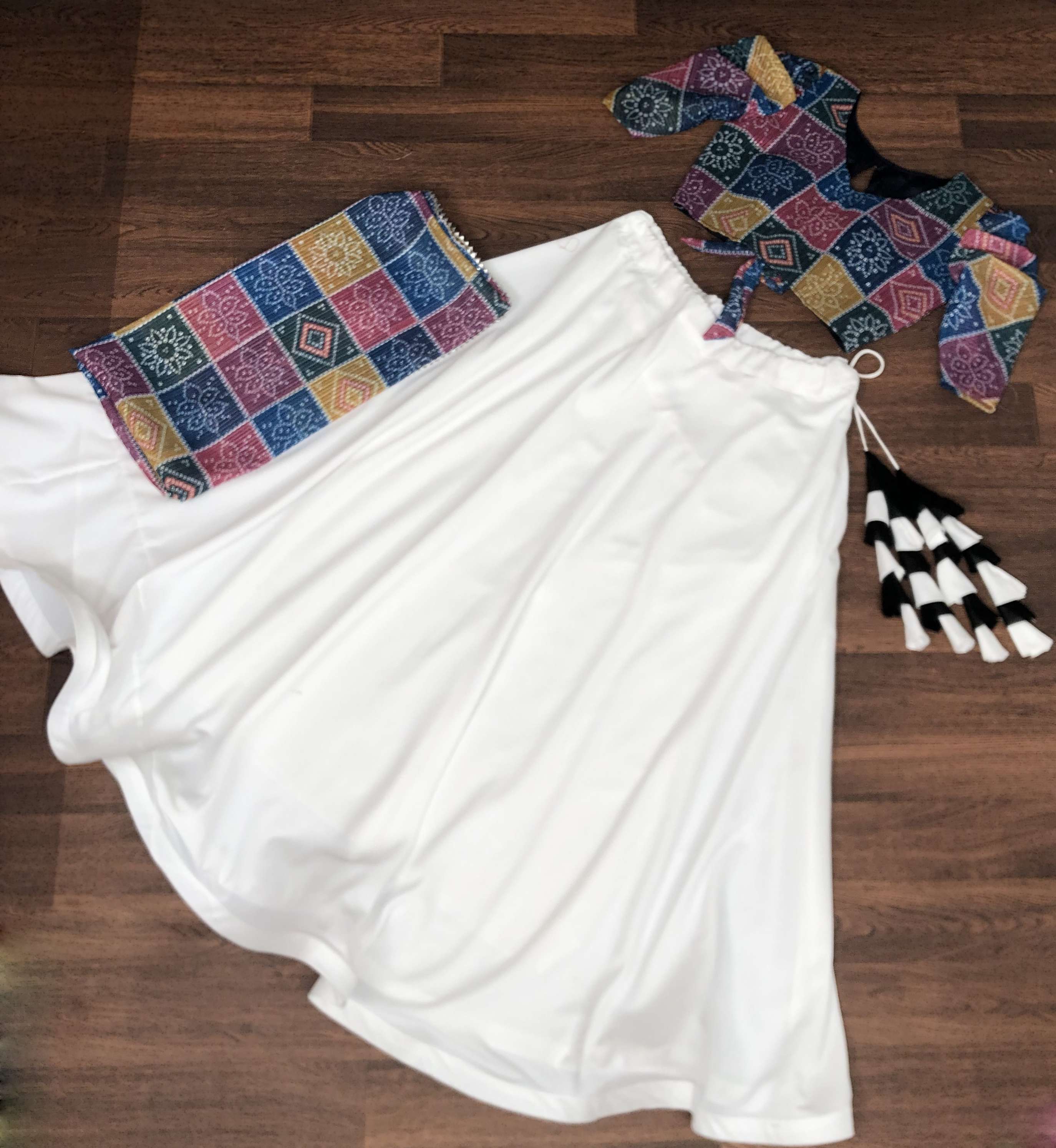 Premium Designer Embroidered Frolic Cotton Lehenga Choli with Viscose Crochet Dupatta