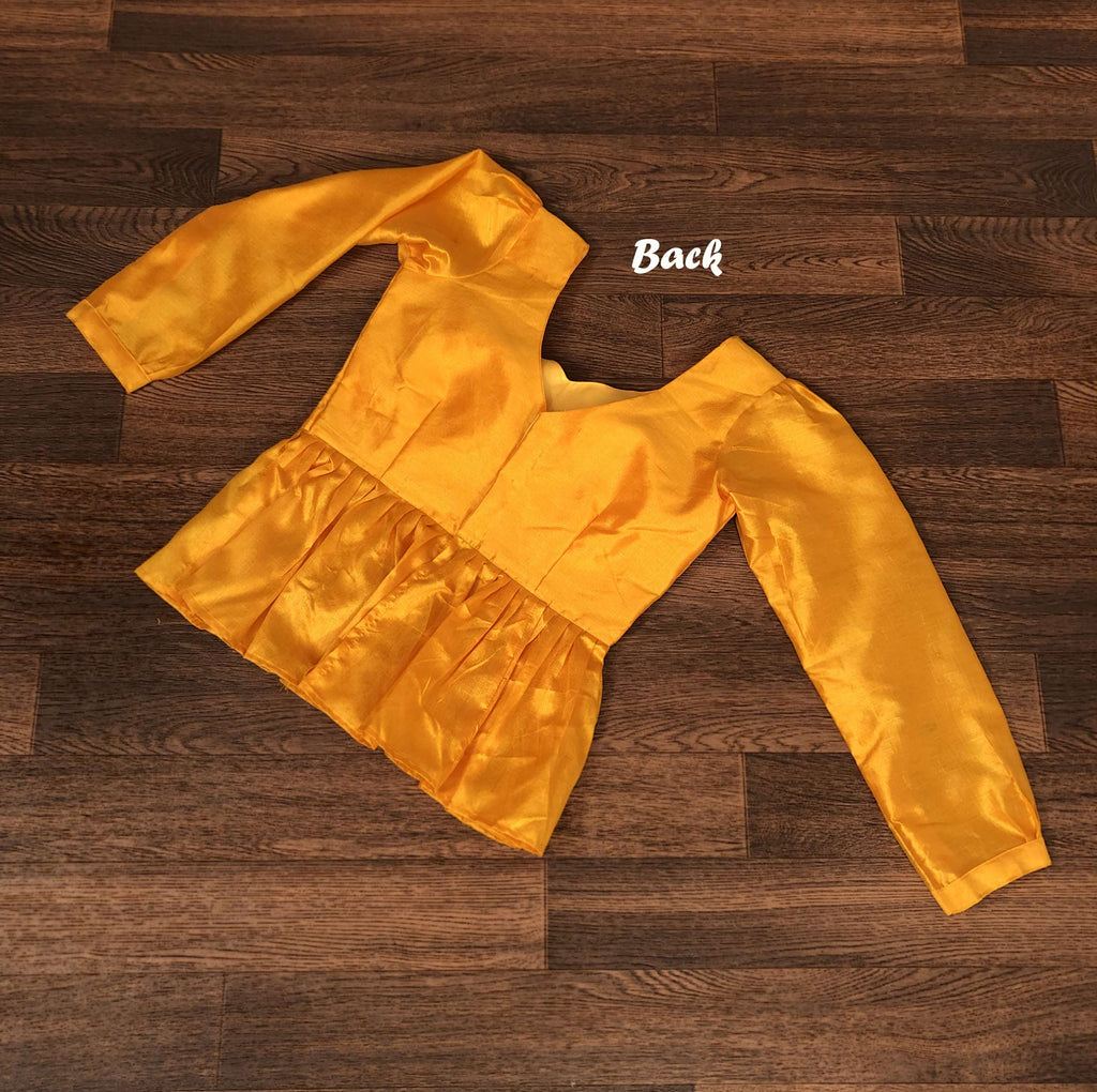 Premium Soft Organza Printed Lehenga with Mulberry Silk Peplum Blouse