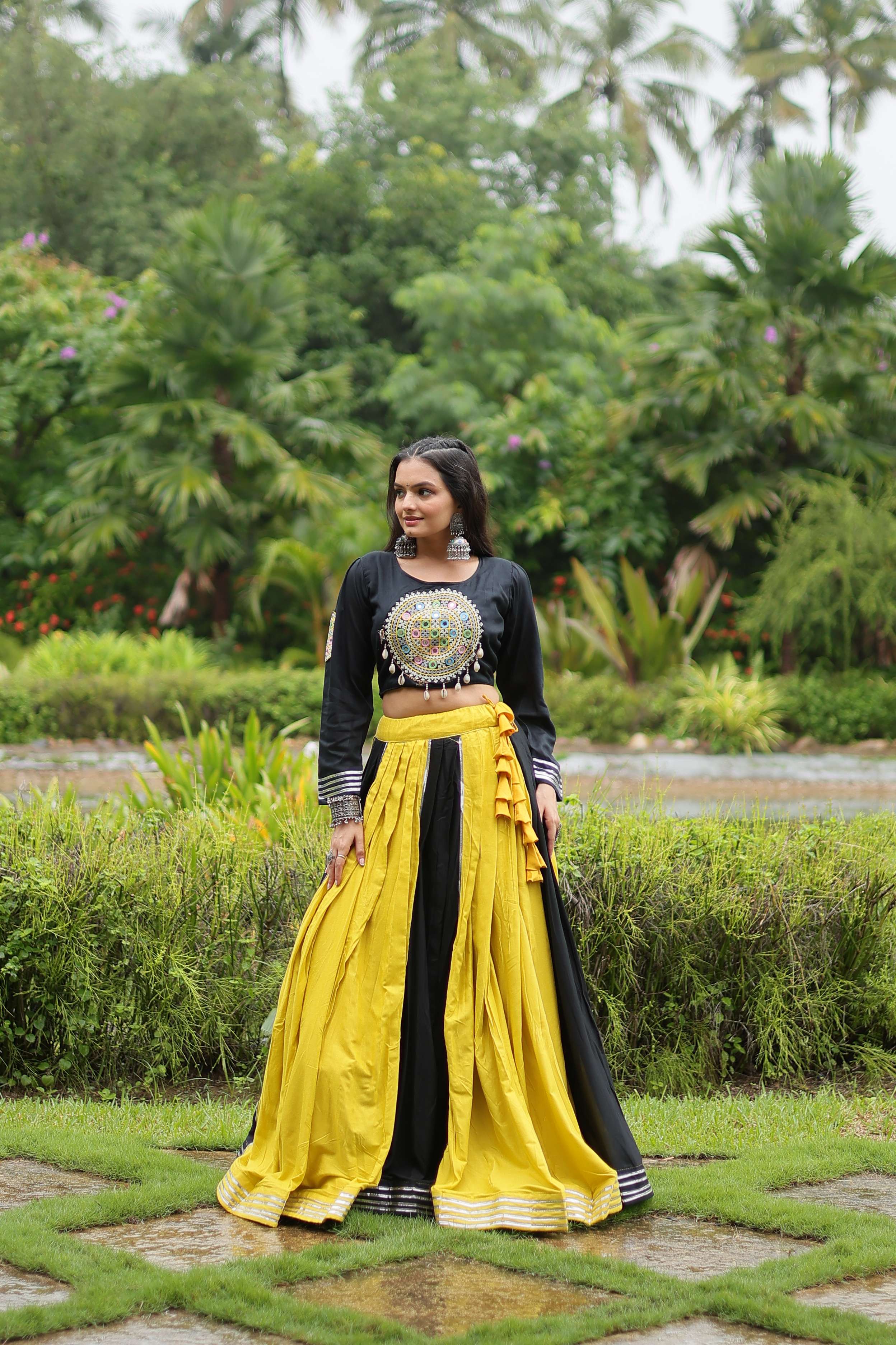 Navratri Designer Rayon Lehenga Choli Set