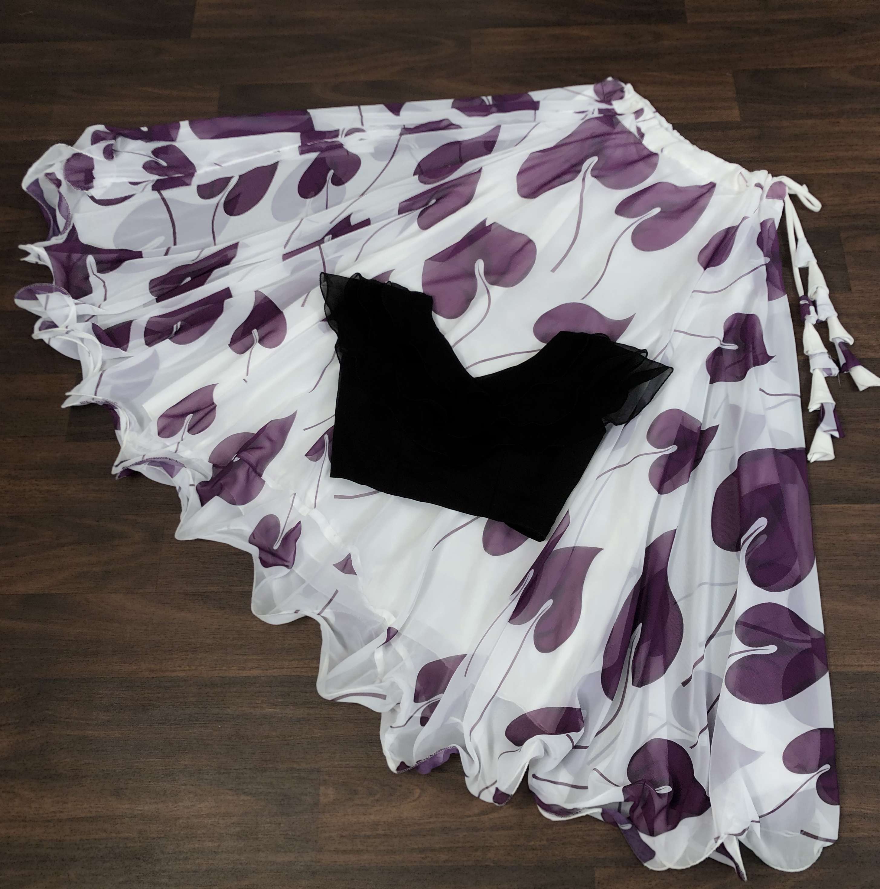 Premium Faux Georgette Digital Print Lehenga with Frill Blouse