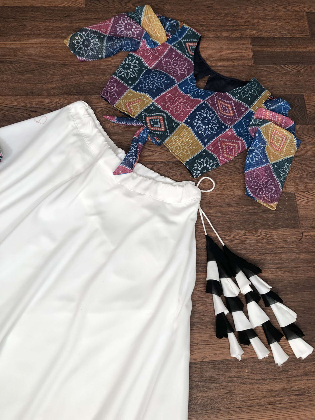 Premium Designer Embroidered Frolic Cotton Lehenga Choli with Viscose Crochet Dupatta